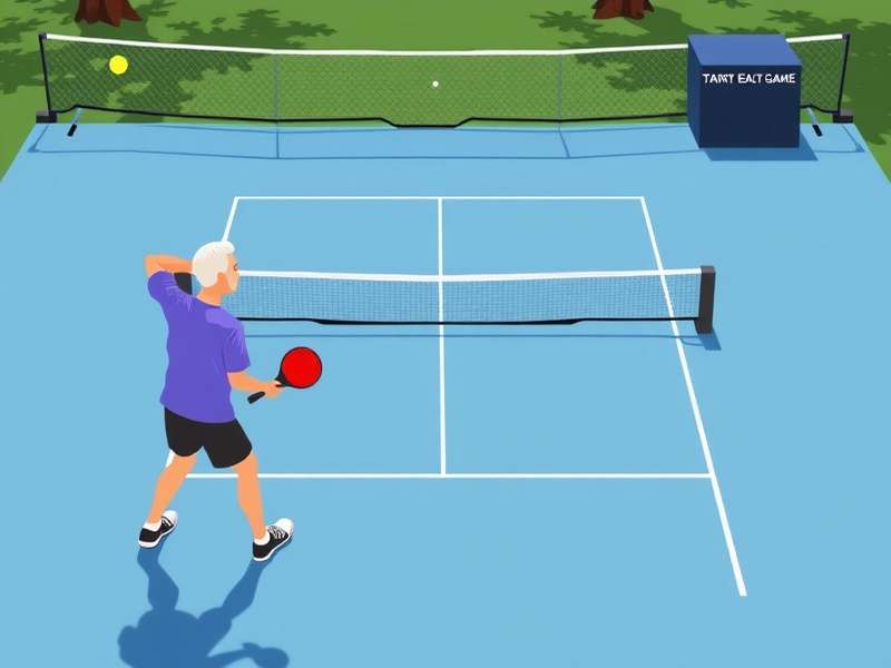 Pickleball players in action on a professional court