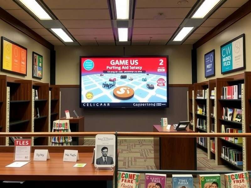 Modern interior of Memphis Public Library with bookshelves and reading areas