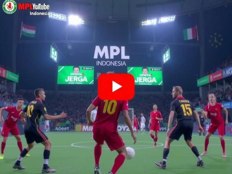YouTube MPL Indonesia livestream showing a packed chat and exciting gameplay
