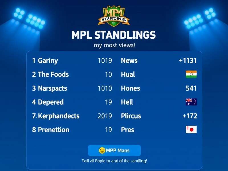 MPL PH Standings leaderboard showing top ranked players and teams in the Philippines region
