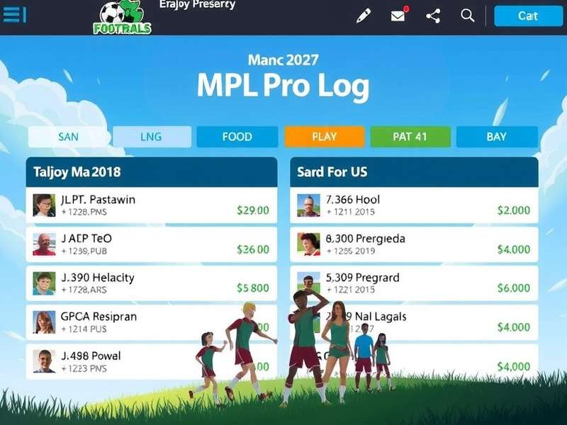Mpl Pro Log In dashboard showing fantasy sports interface on mobile and desktop